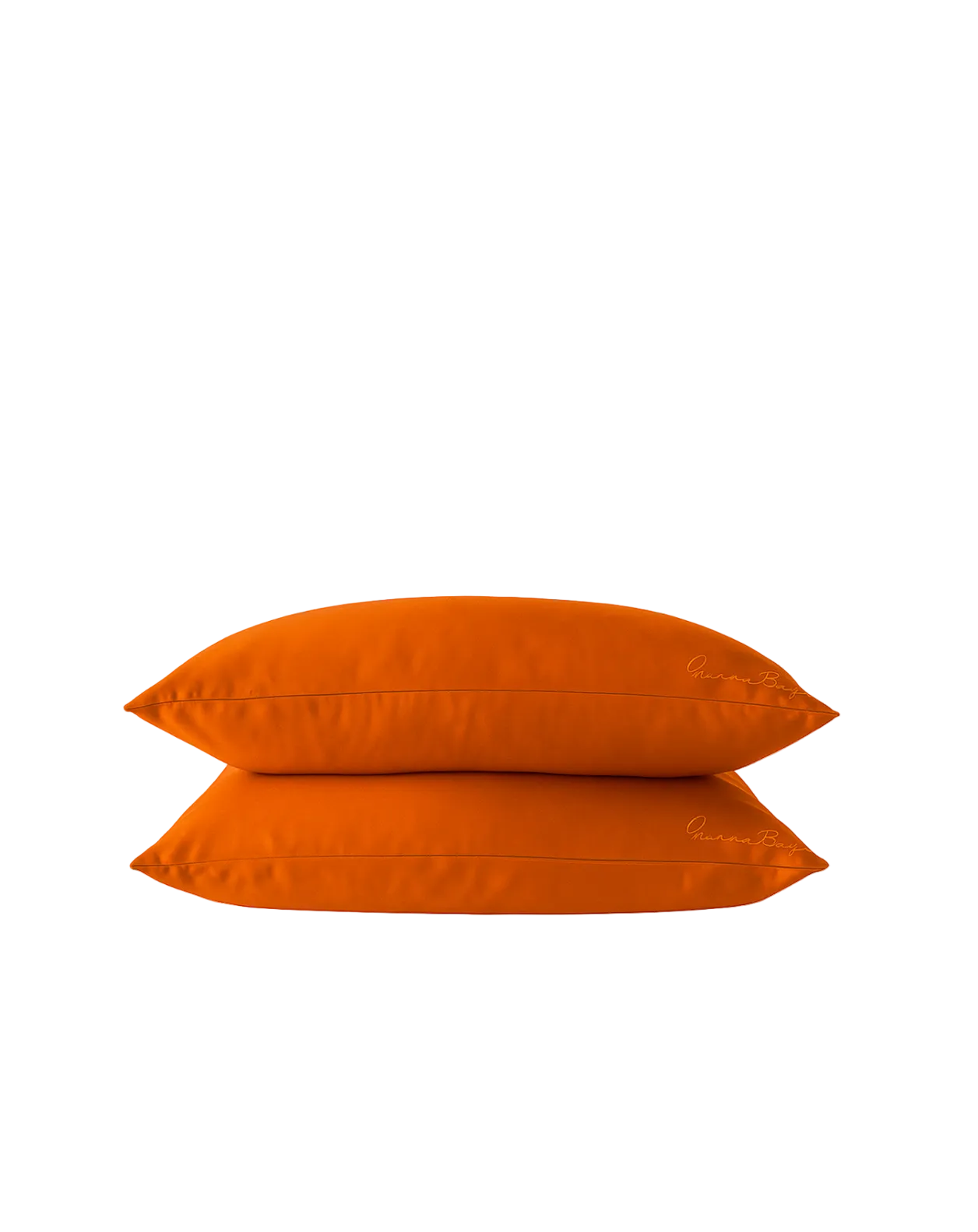 Set of 2 Pillowcases 100% Mulberry Silk – Mandarin Orange