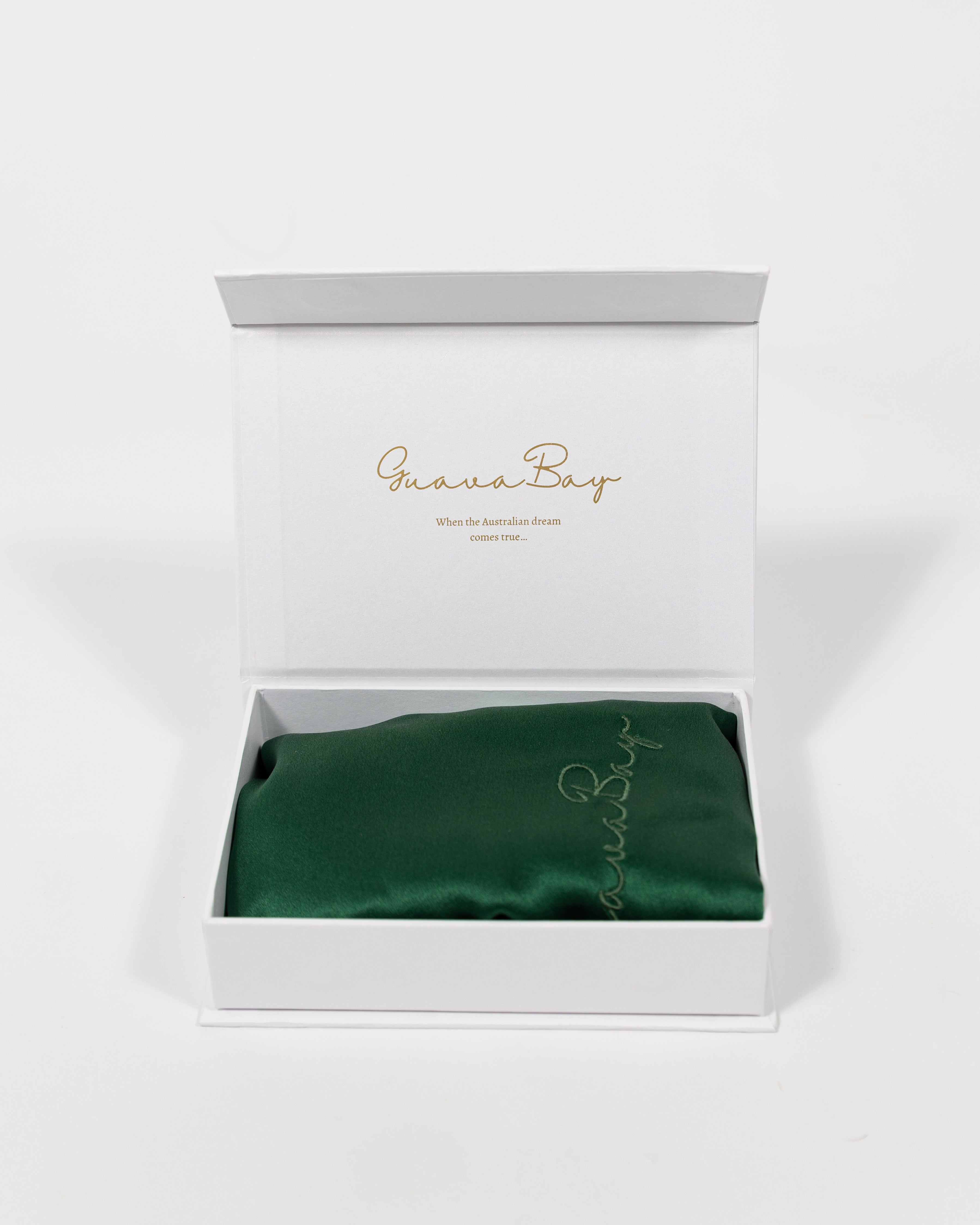 Set of 2 Pillowcases 100% Mulberry Silk – Pine Green