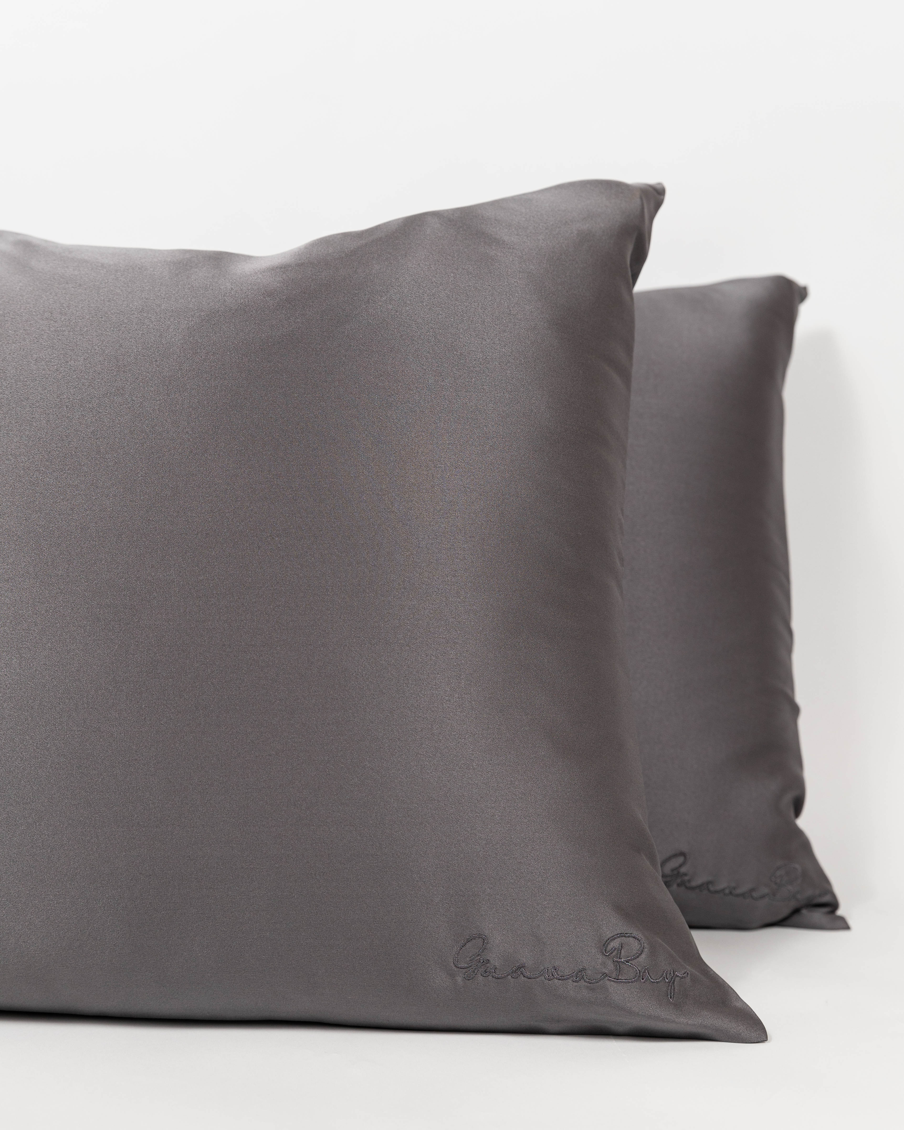 Pillowcase 100% Mulberry Silk – Charcoal