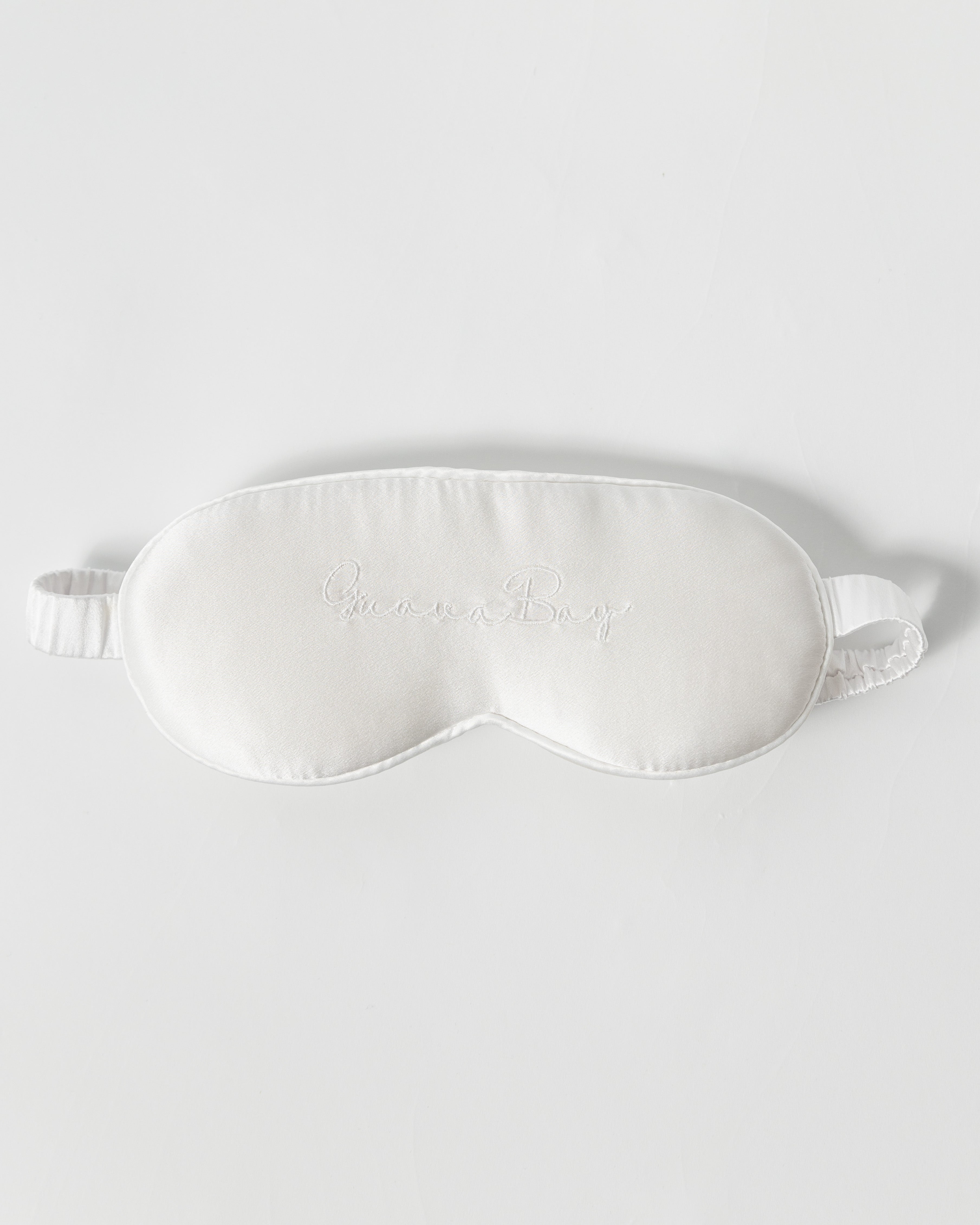 3D Silk Eye Mask 100% Mulberry Silk - White