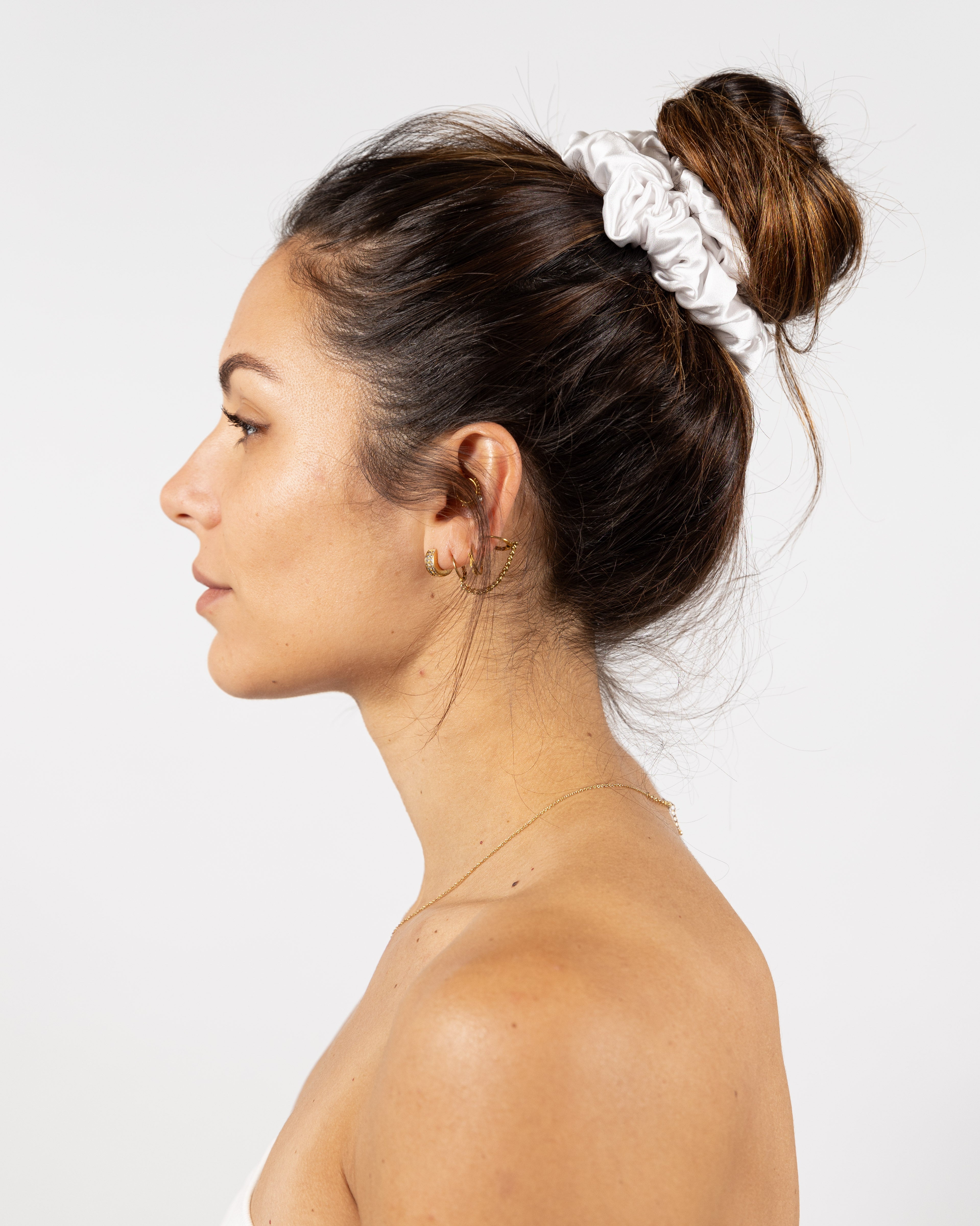 Scrunchy 100% Mulberry Silk - White