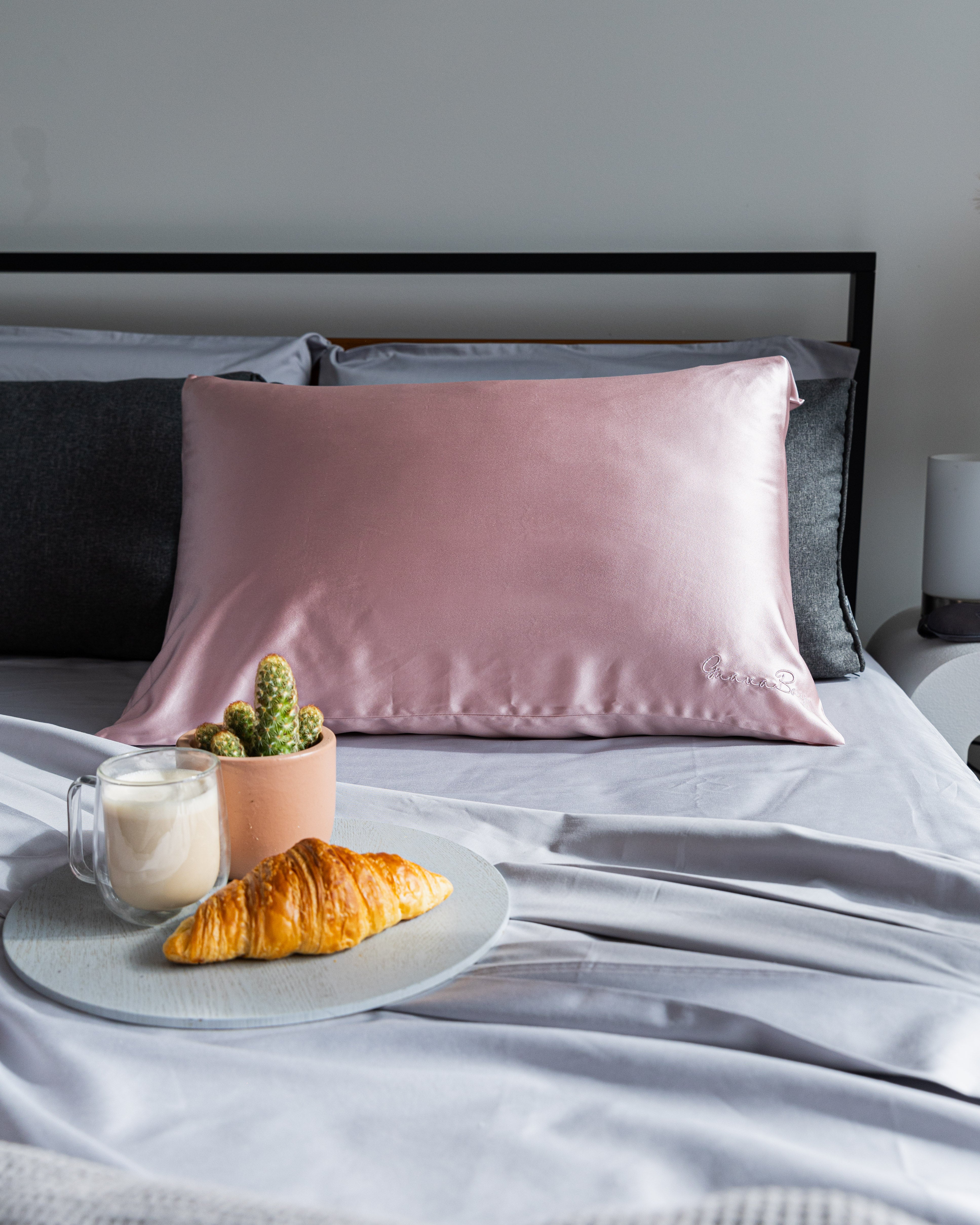 Set of 2 Pillowcases 100% Mulberry Silk – Lotus Powder Pink