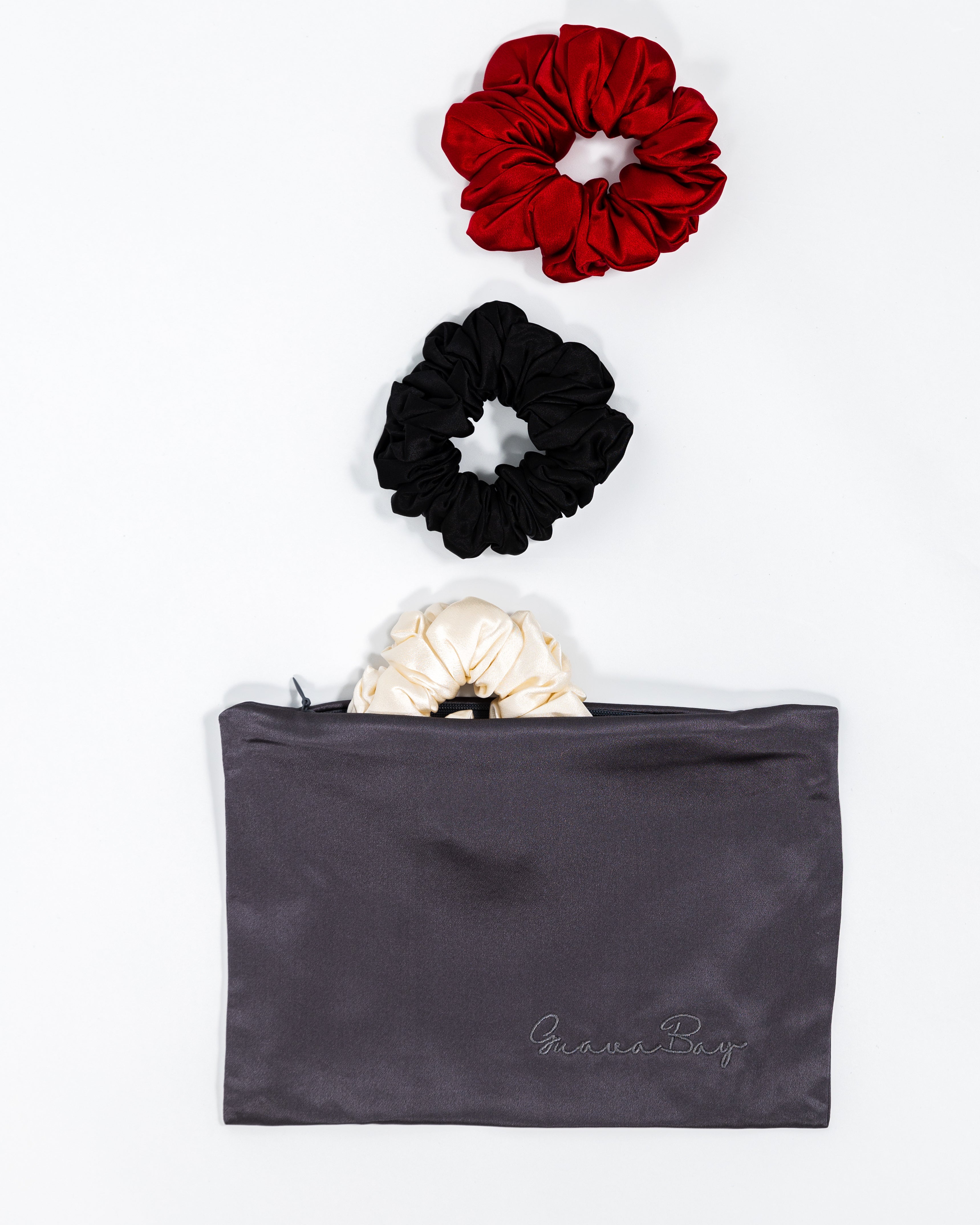 Scrunchy 100% Mulberry Silk - Midnight Black