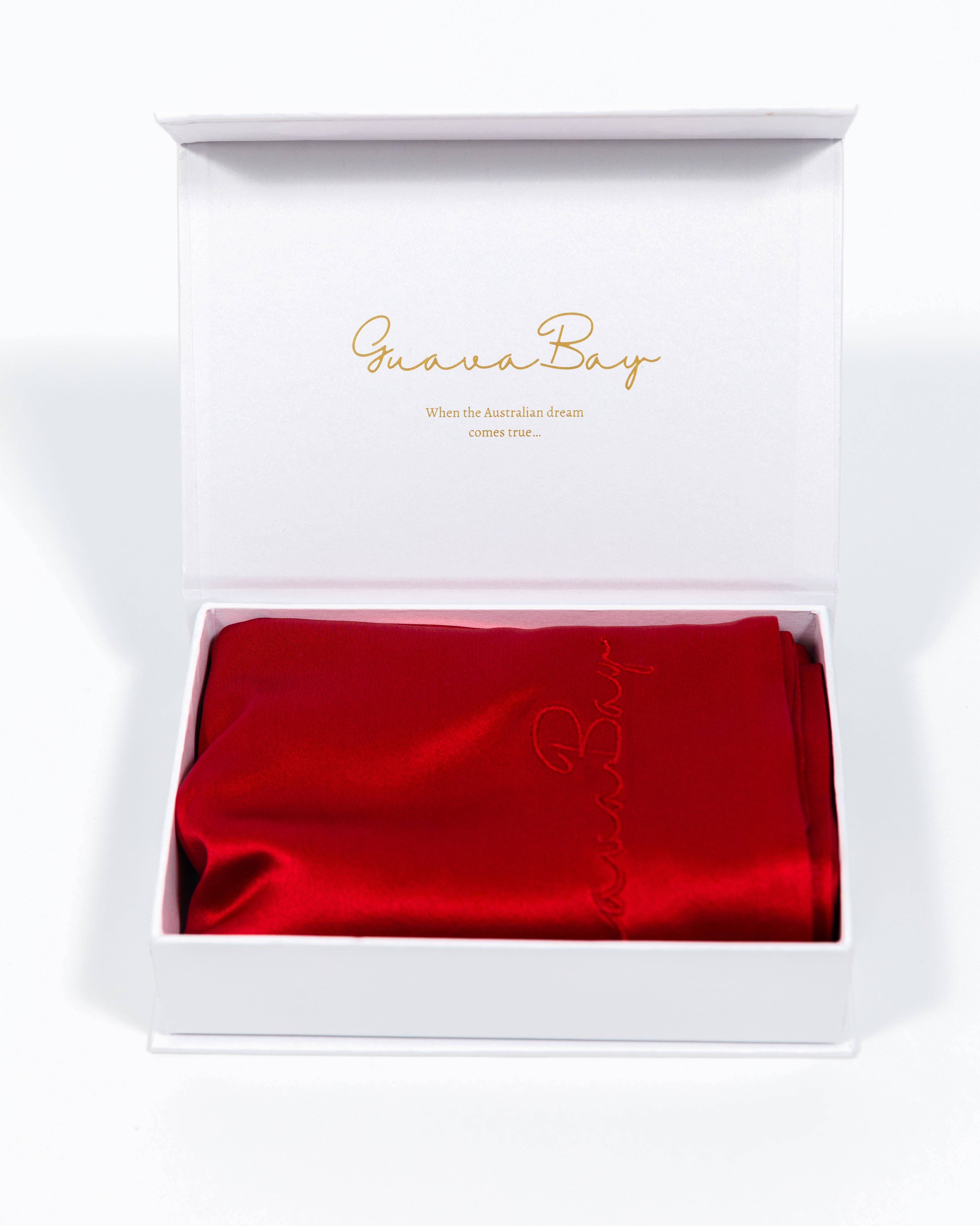 Set of 2 Pillowcases 100% Mulberry Silk – Red Wine