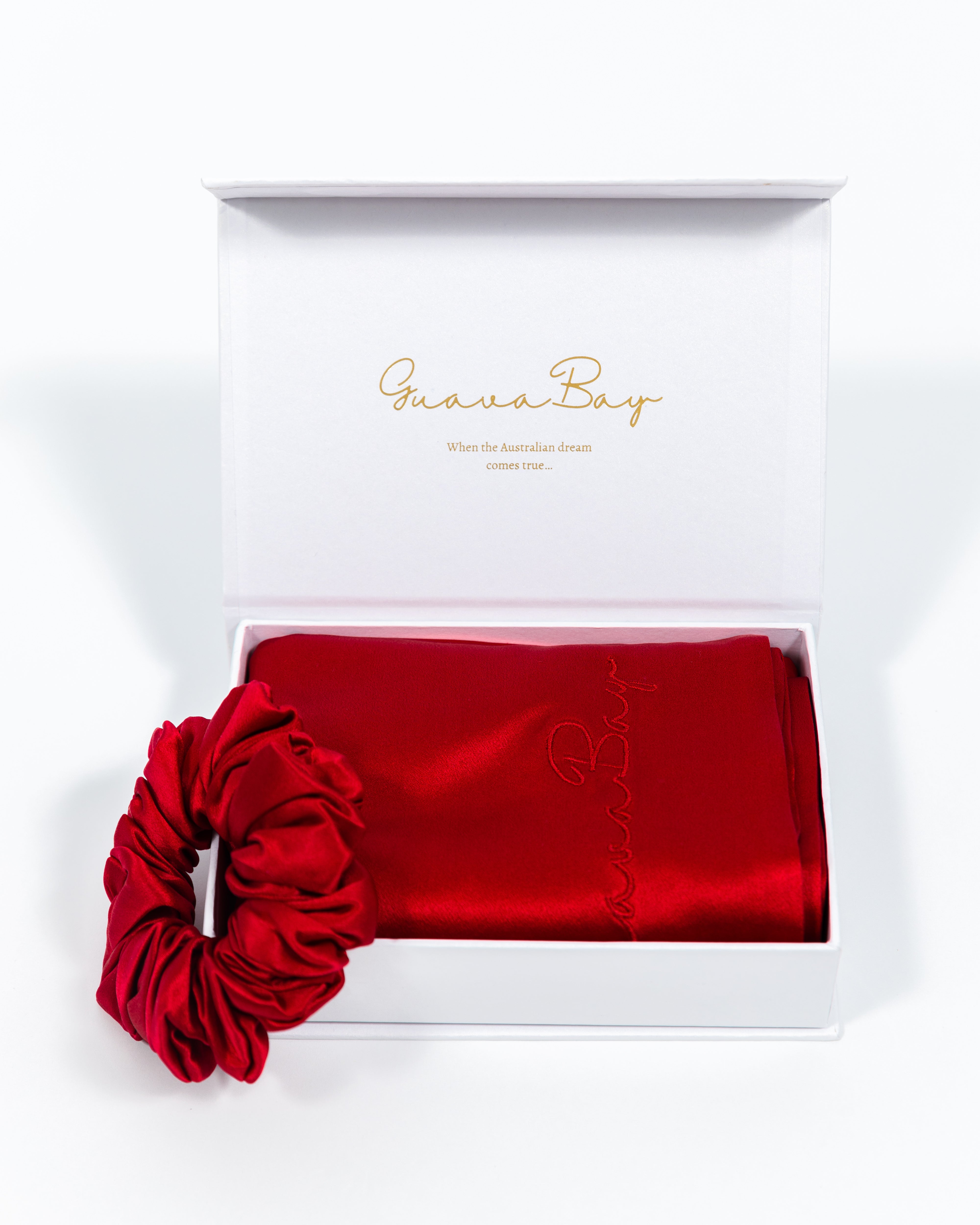 Scrunchy 100% Mulberry Silk - Red Wine