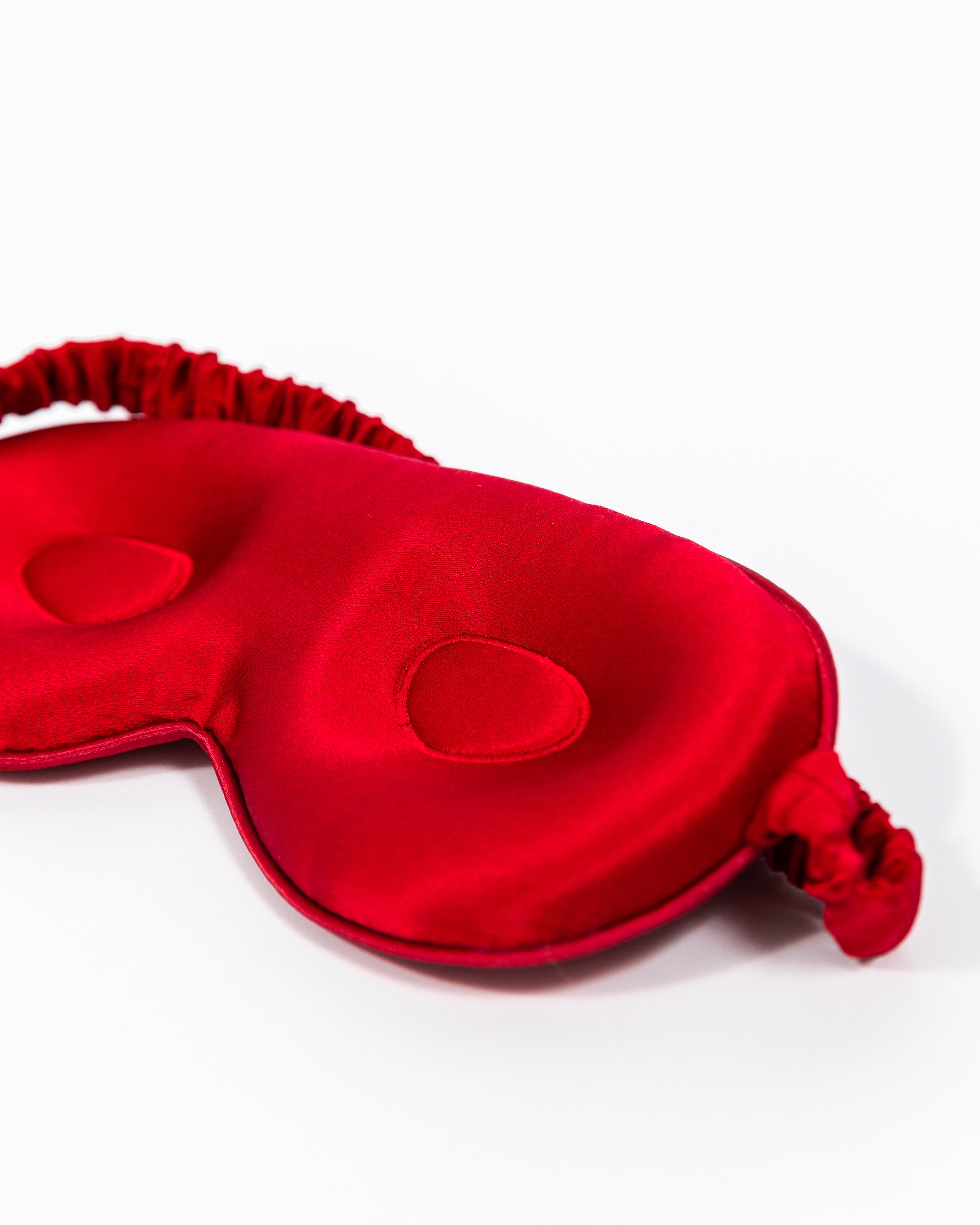 3D Silk Eye Mask 100% Mulberry Silk - Red Wine