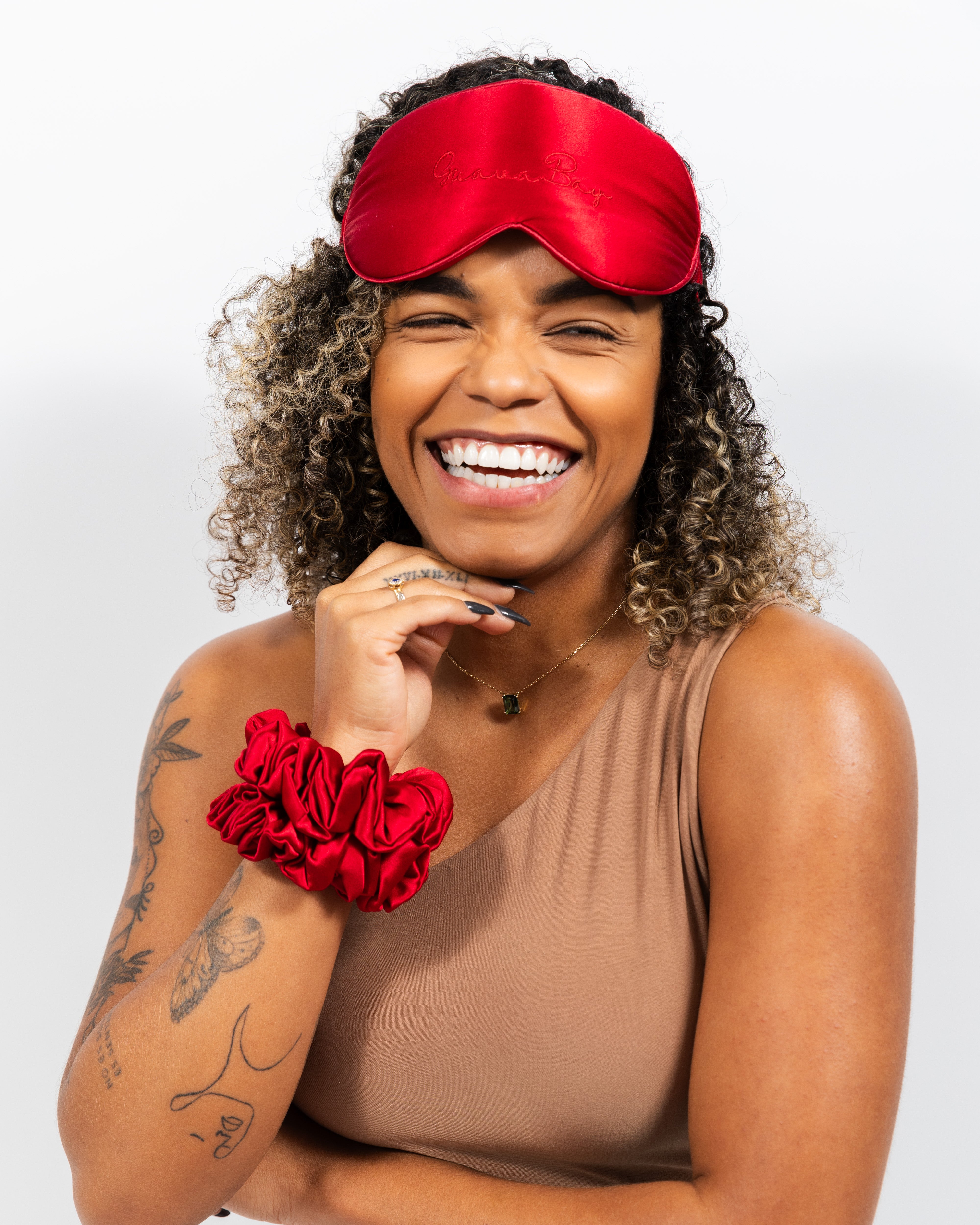 Scrunchy 100% Mulberry Silk - Red Wine