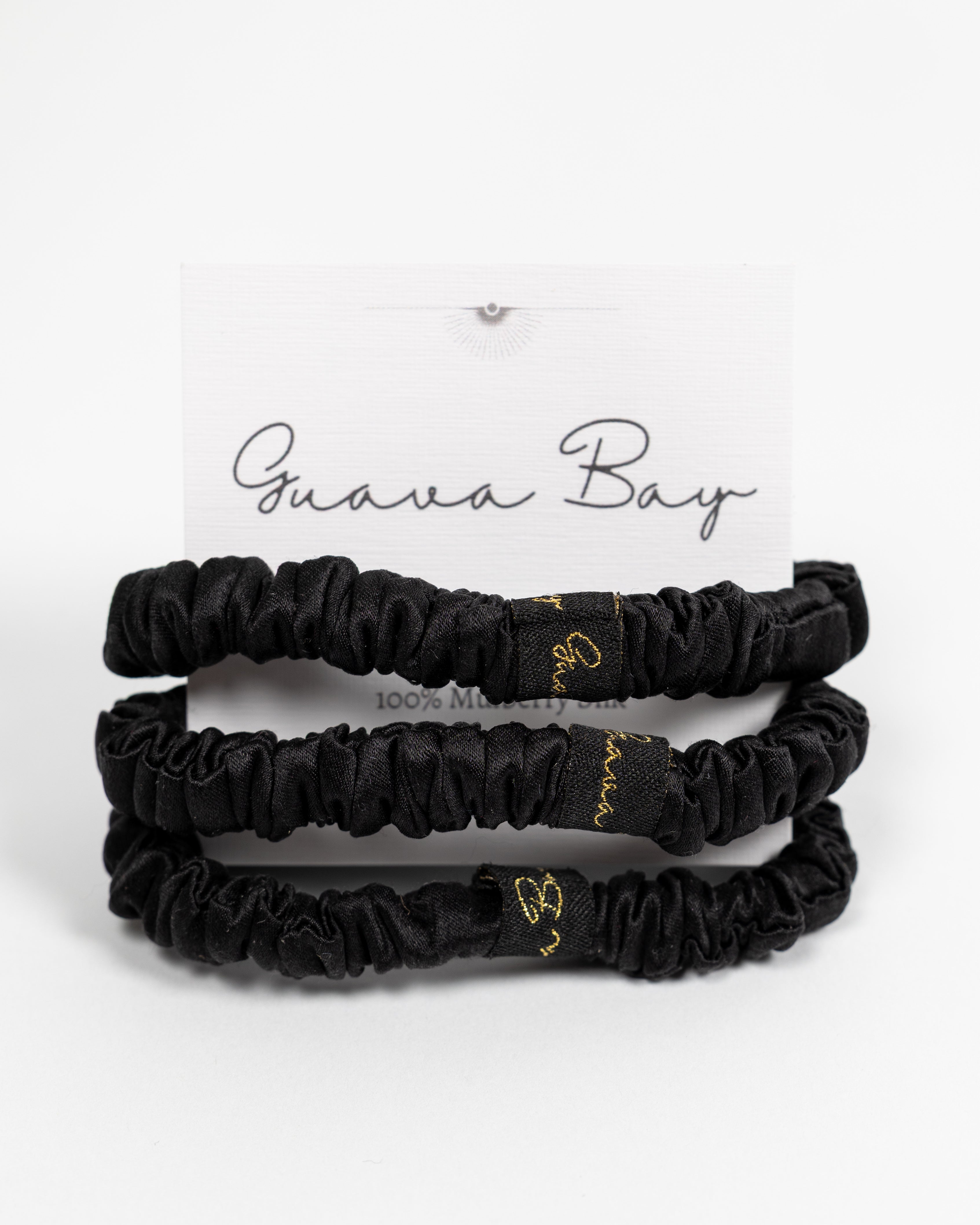 Mulberry Silk Skinny Set (3-Pack) - Midnight Black