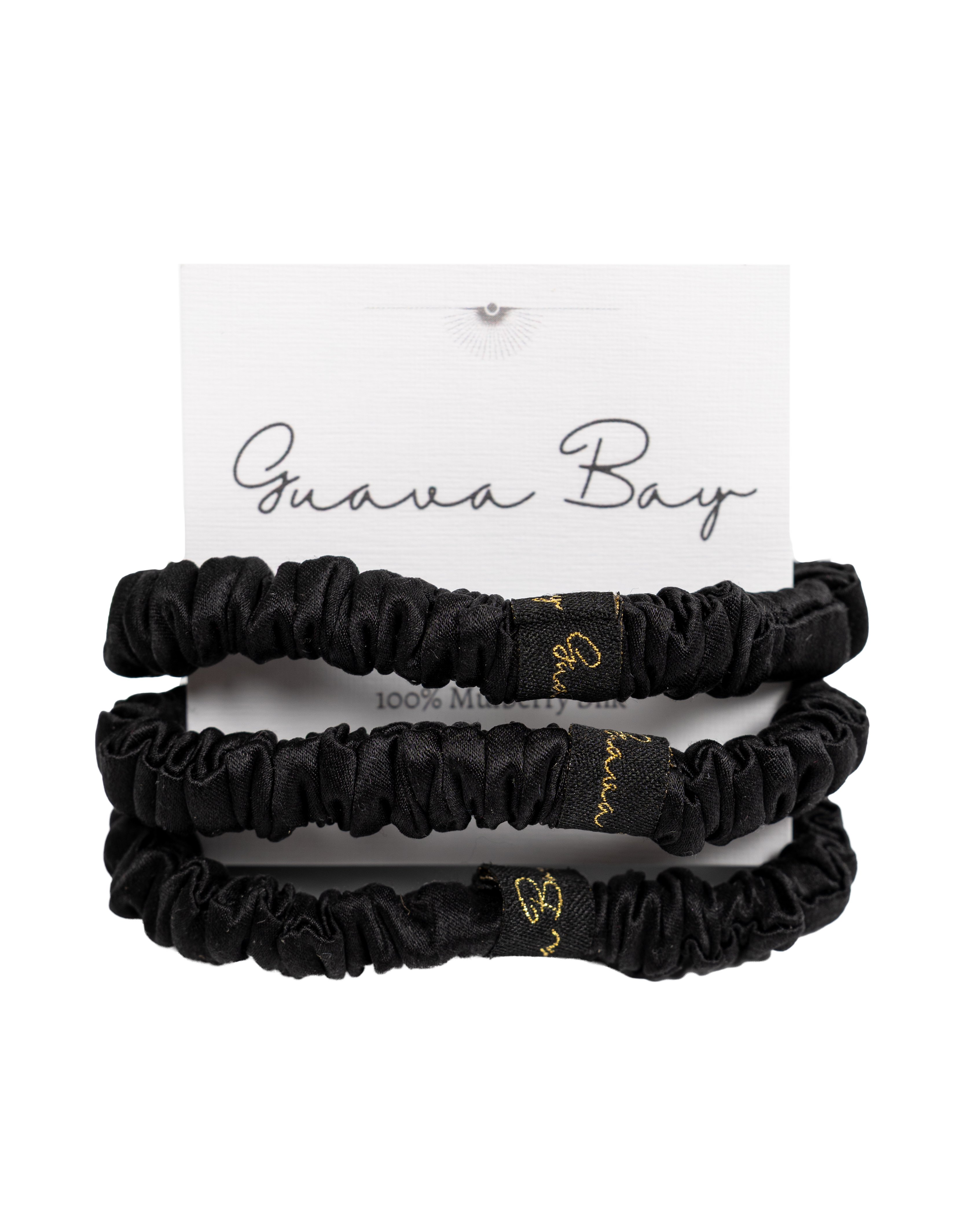 Mulberry Silk Skinny Set (3-Pack) - Midnight Black