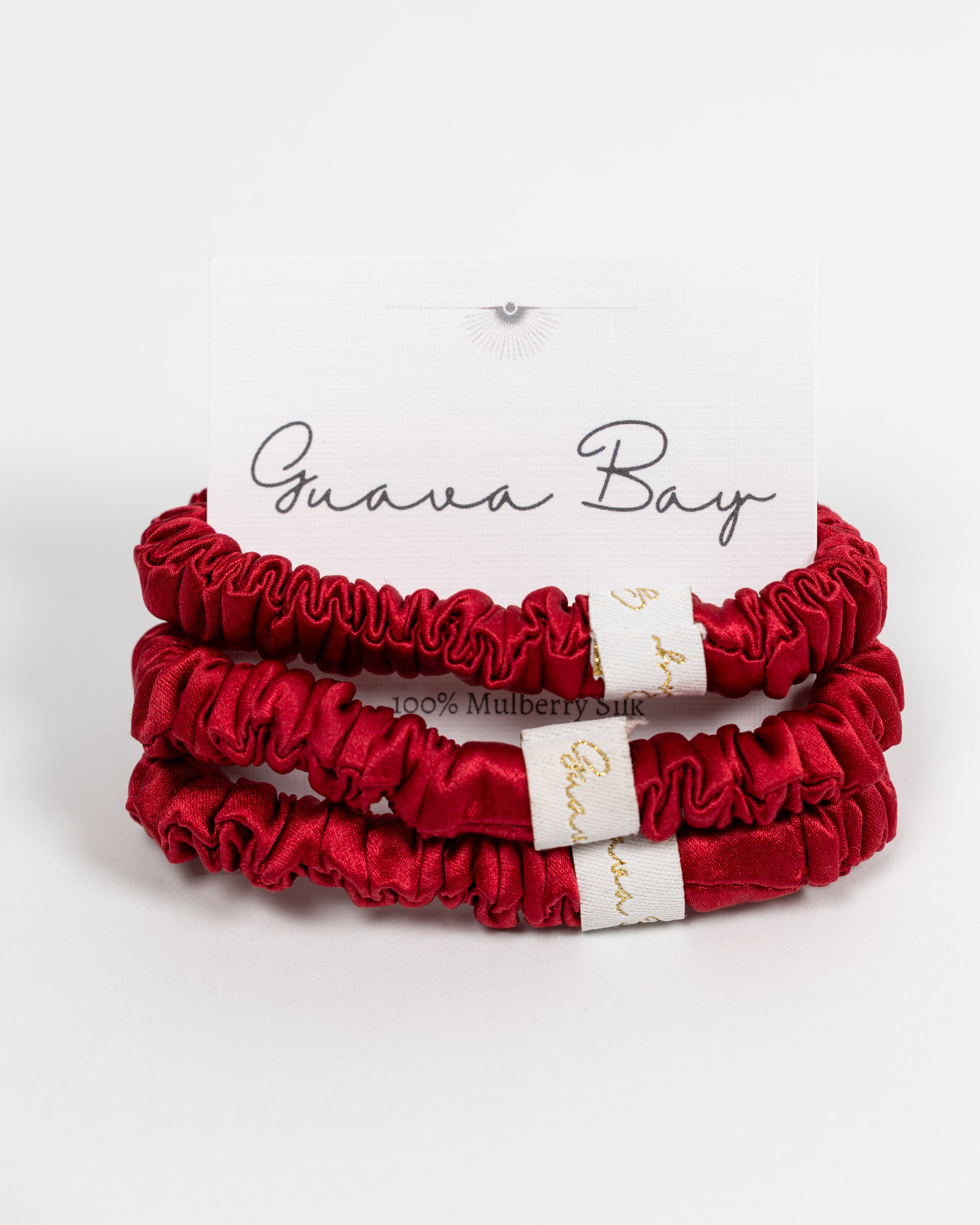 Mulberry Silk Skinny Set (3-Pack) - Red Wine