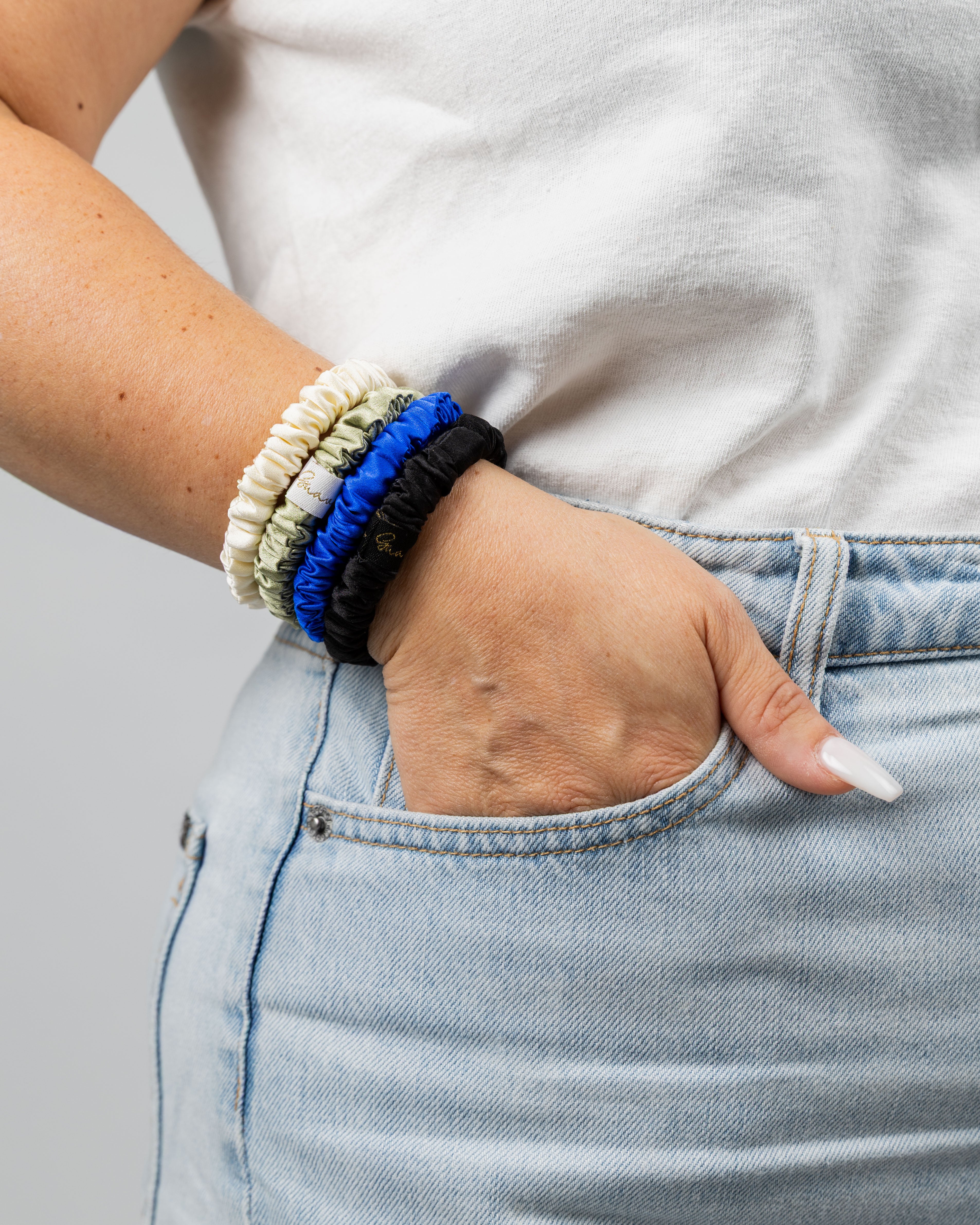 Mulberry Silk Skinny Set (3-Pack) - Cream