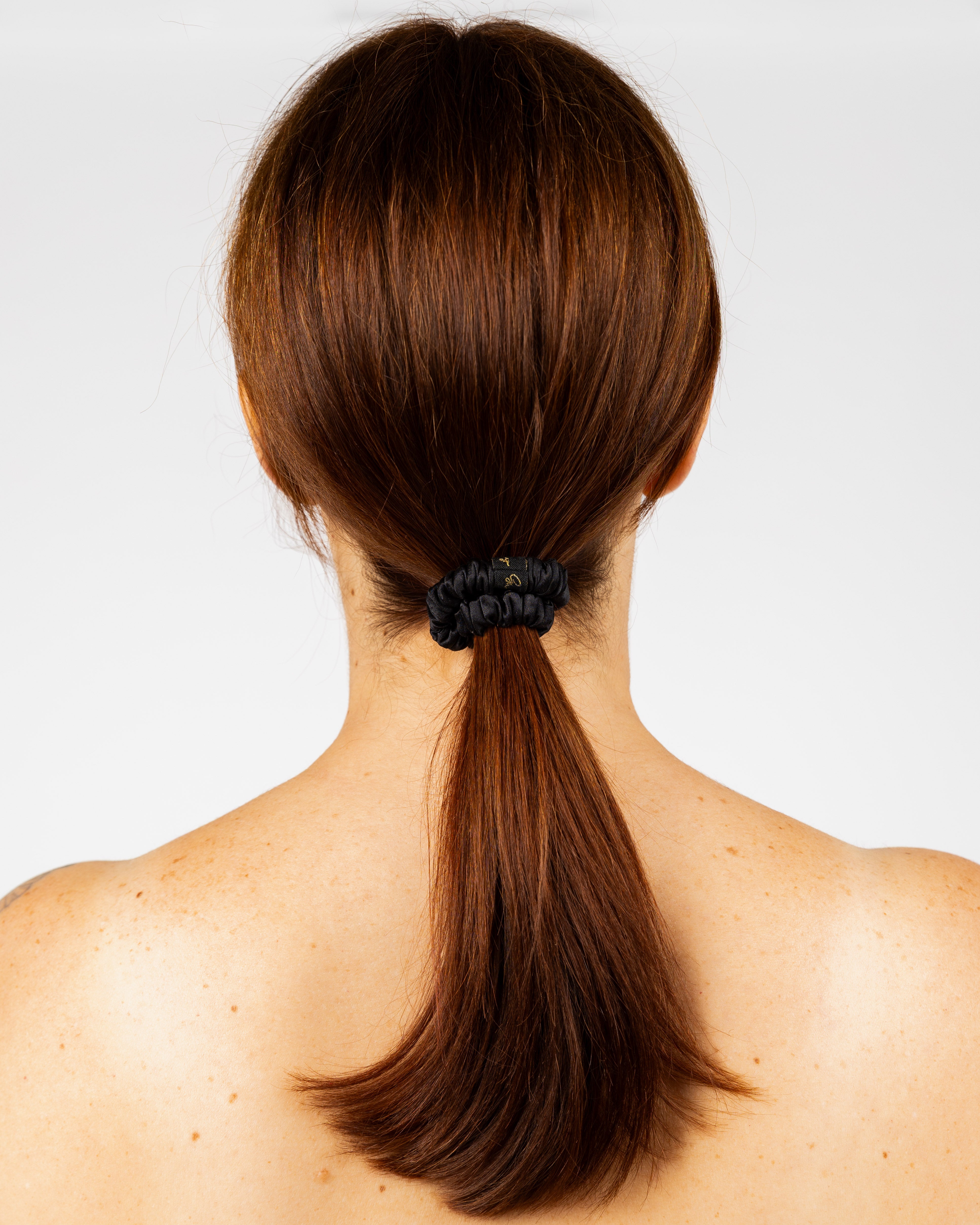 Skinny 100% Mulberry Silk - Midnight Black