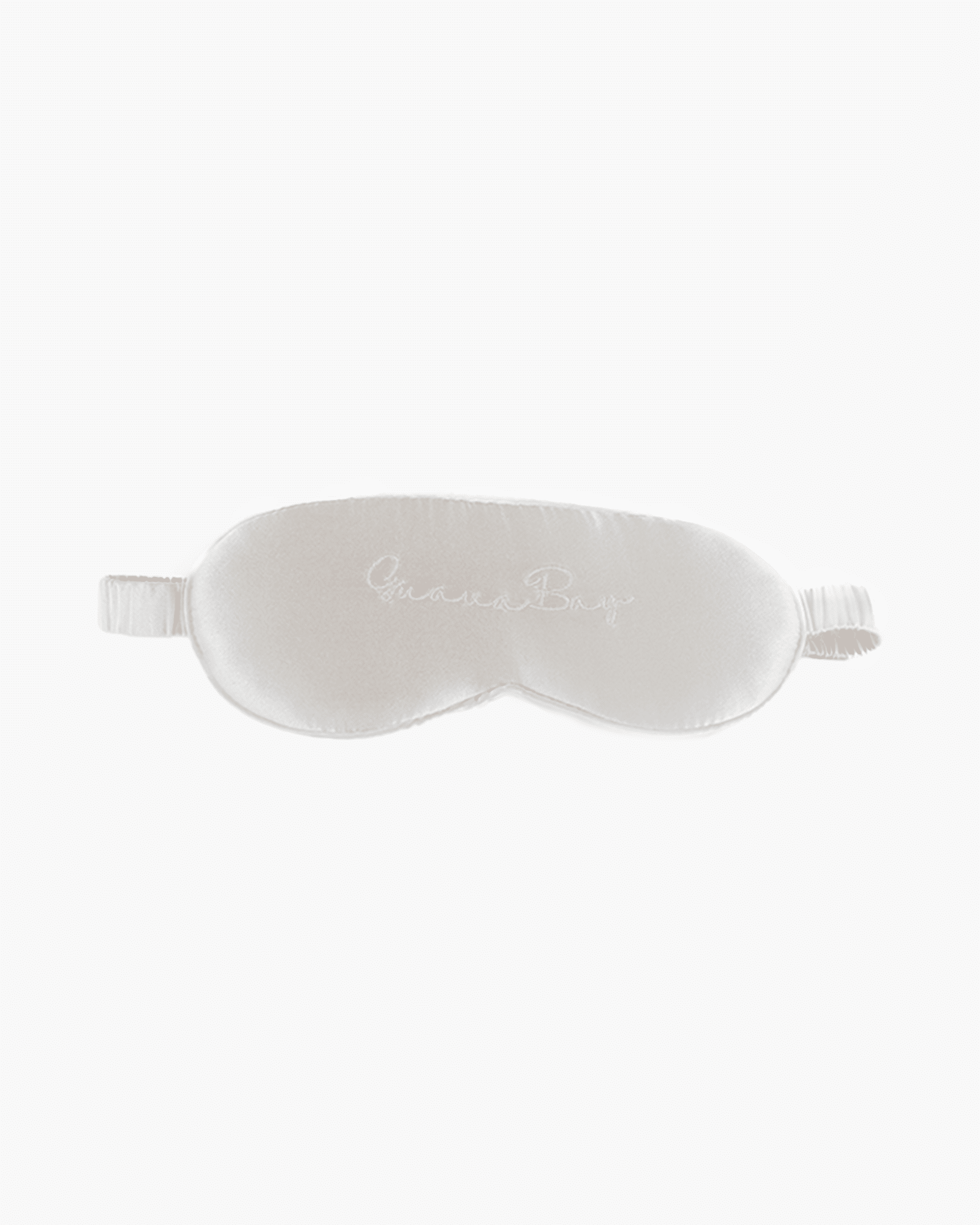 3D Silk Eye Mask 100% Mulberry Silk - White