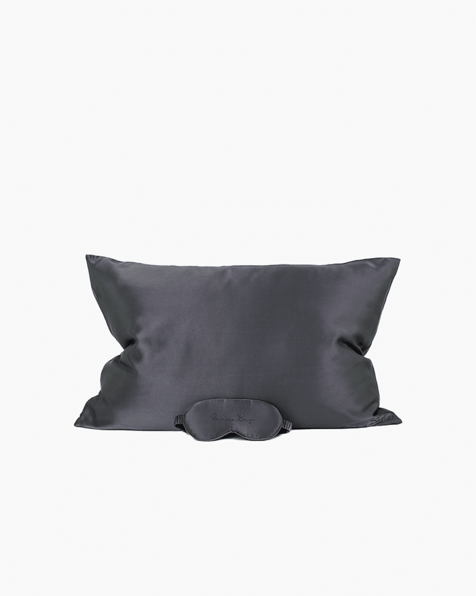 Premium Set 30 Momme- Pillowcase, 3D Eye Mask – Charcoal