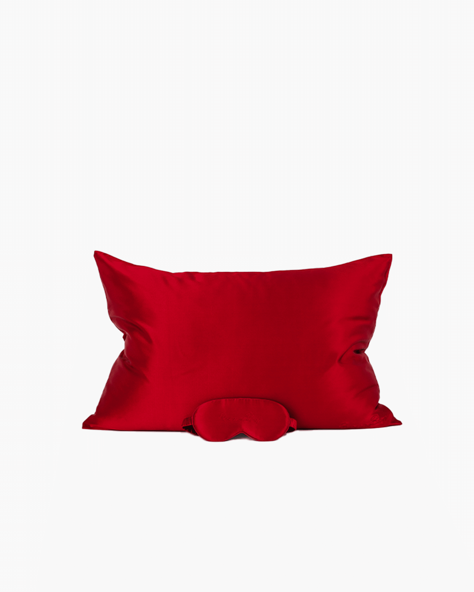 Premium Set 30 Momme- Pillowcase, 3D Eye Mask – Red Wine