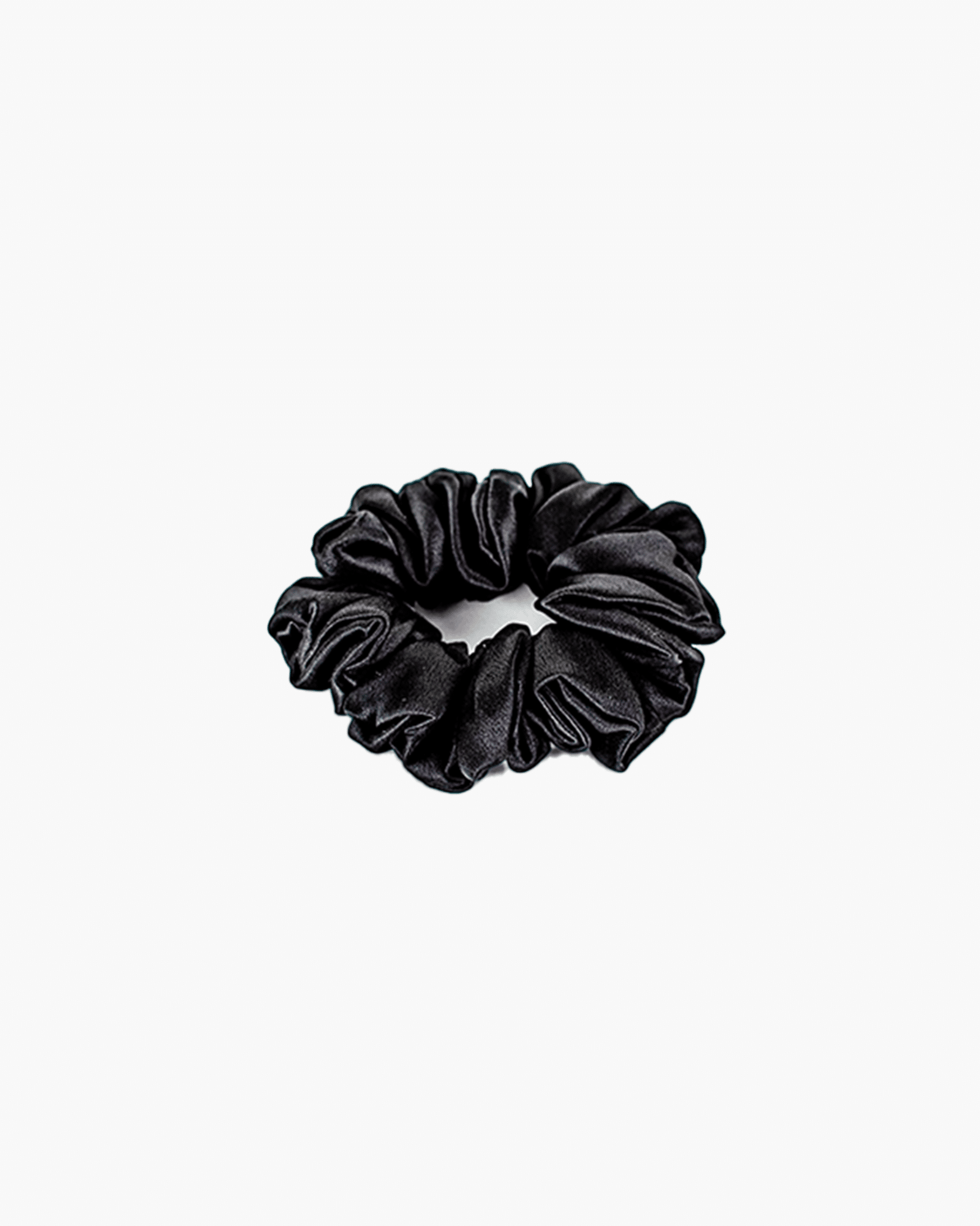 Scrunchy 100% Mulberry Silk - Midnight Black