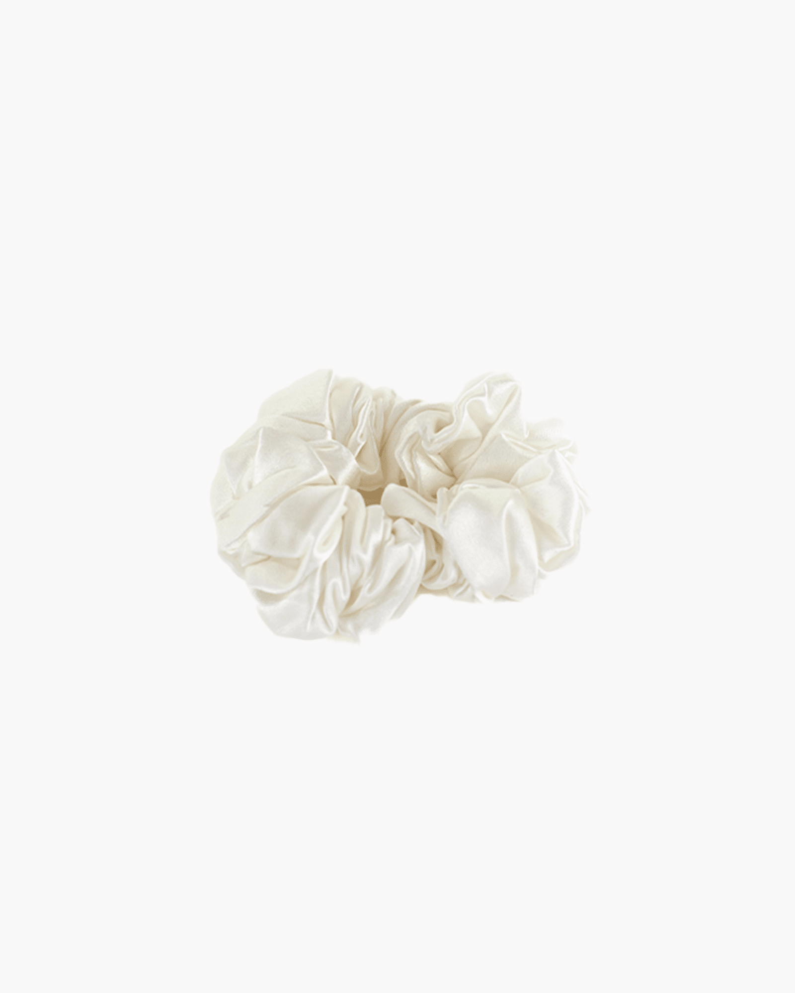 Scrunchy 100% Mulberry Silk - White
