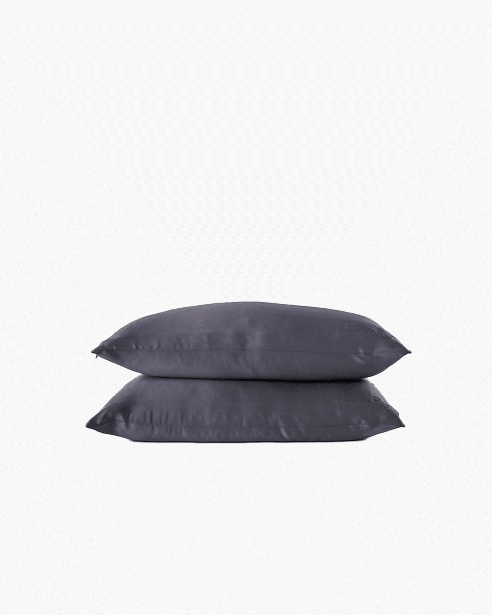 Set of 2 Pillowcases 100% Mulberry Silk – Charcoal