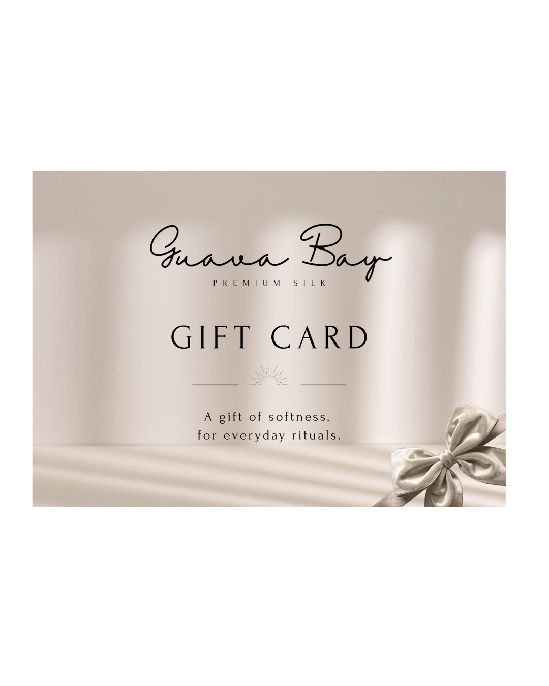 Guava Bay Silk Gift Card | A Gift of Softness