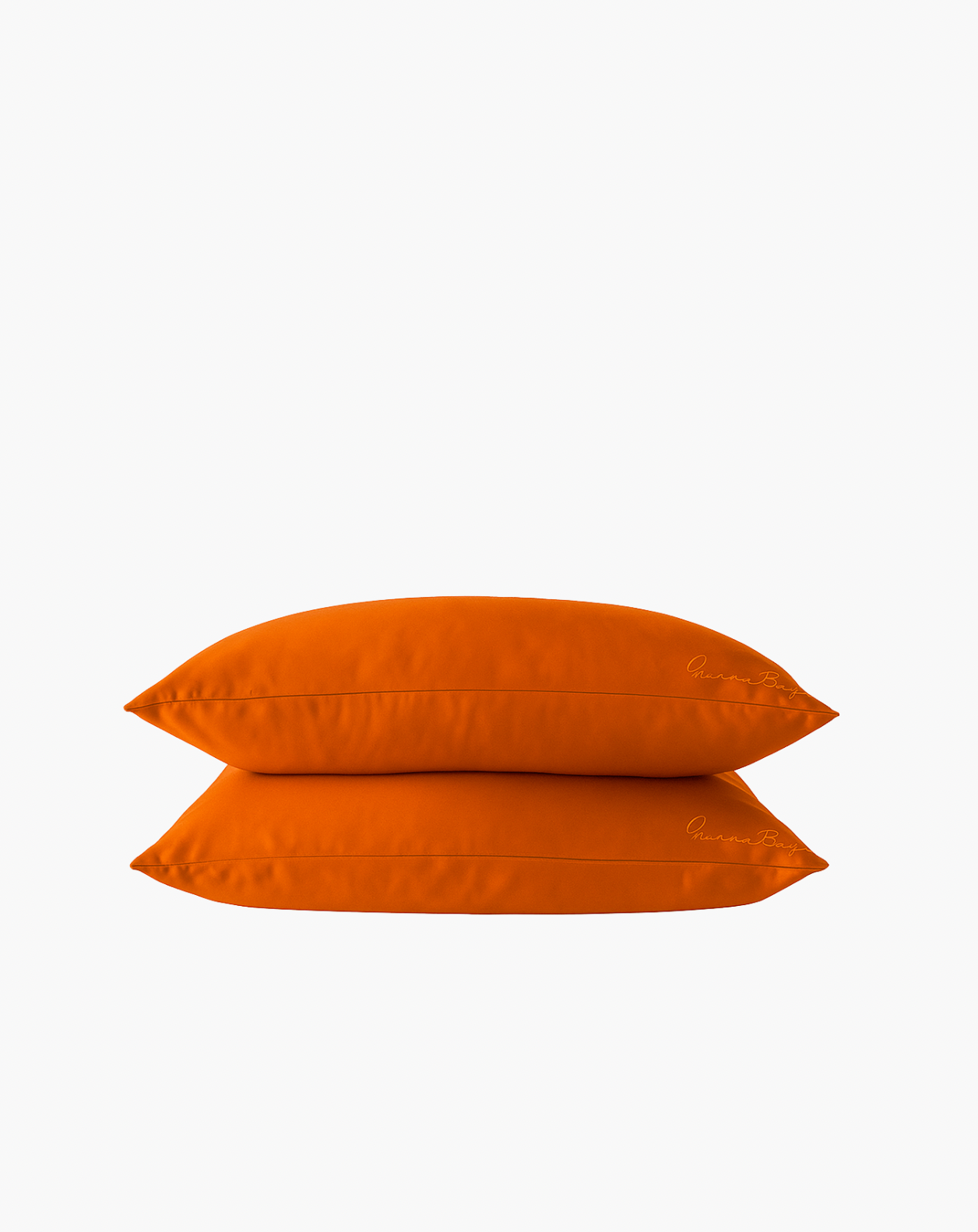 Set of 2 Pillowcases 100% Mulberry Silk – Mandarin Orange