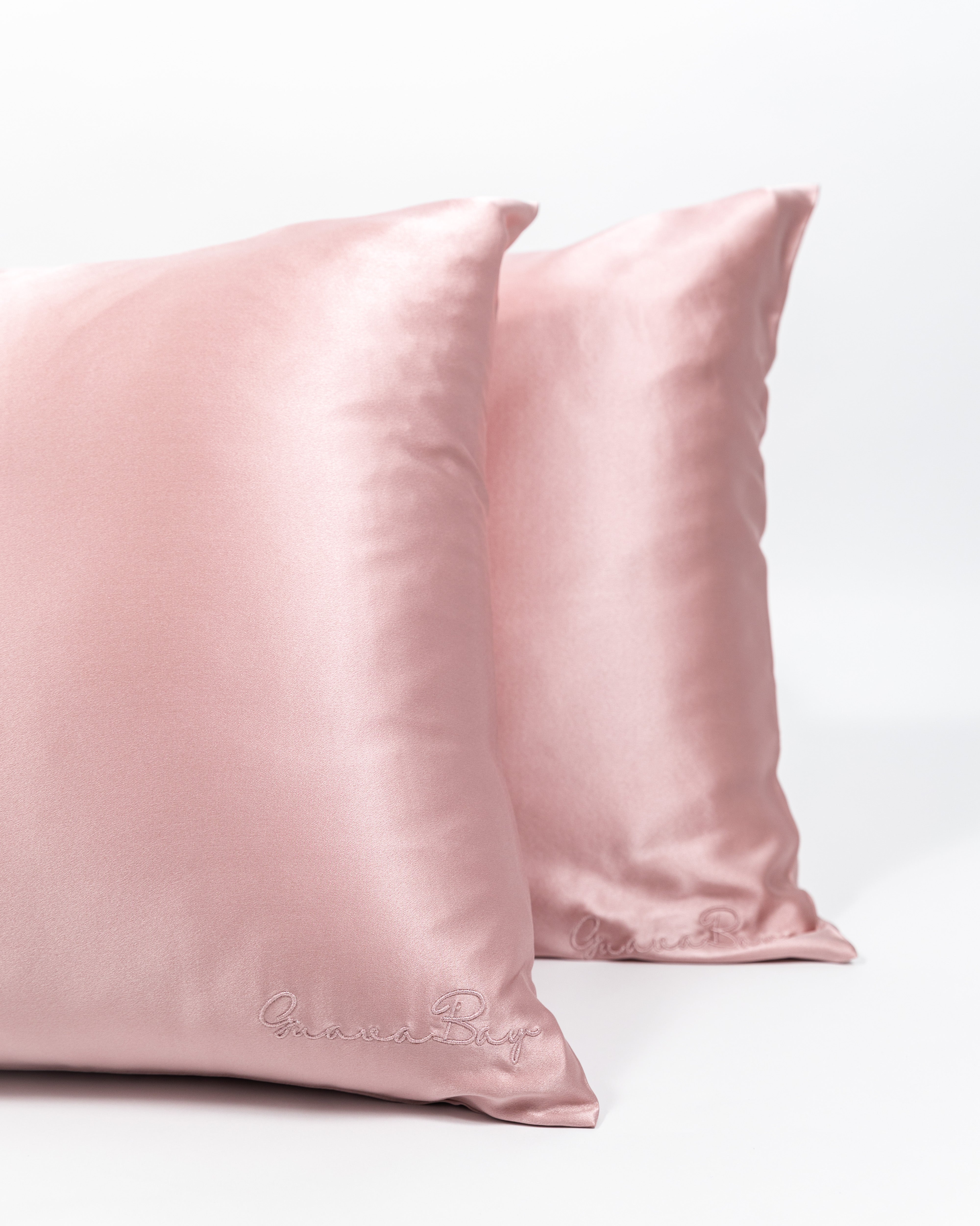 Set of 2 Pillowcases 100% Mulberry Silk – Lotus Powder Pink