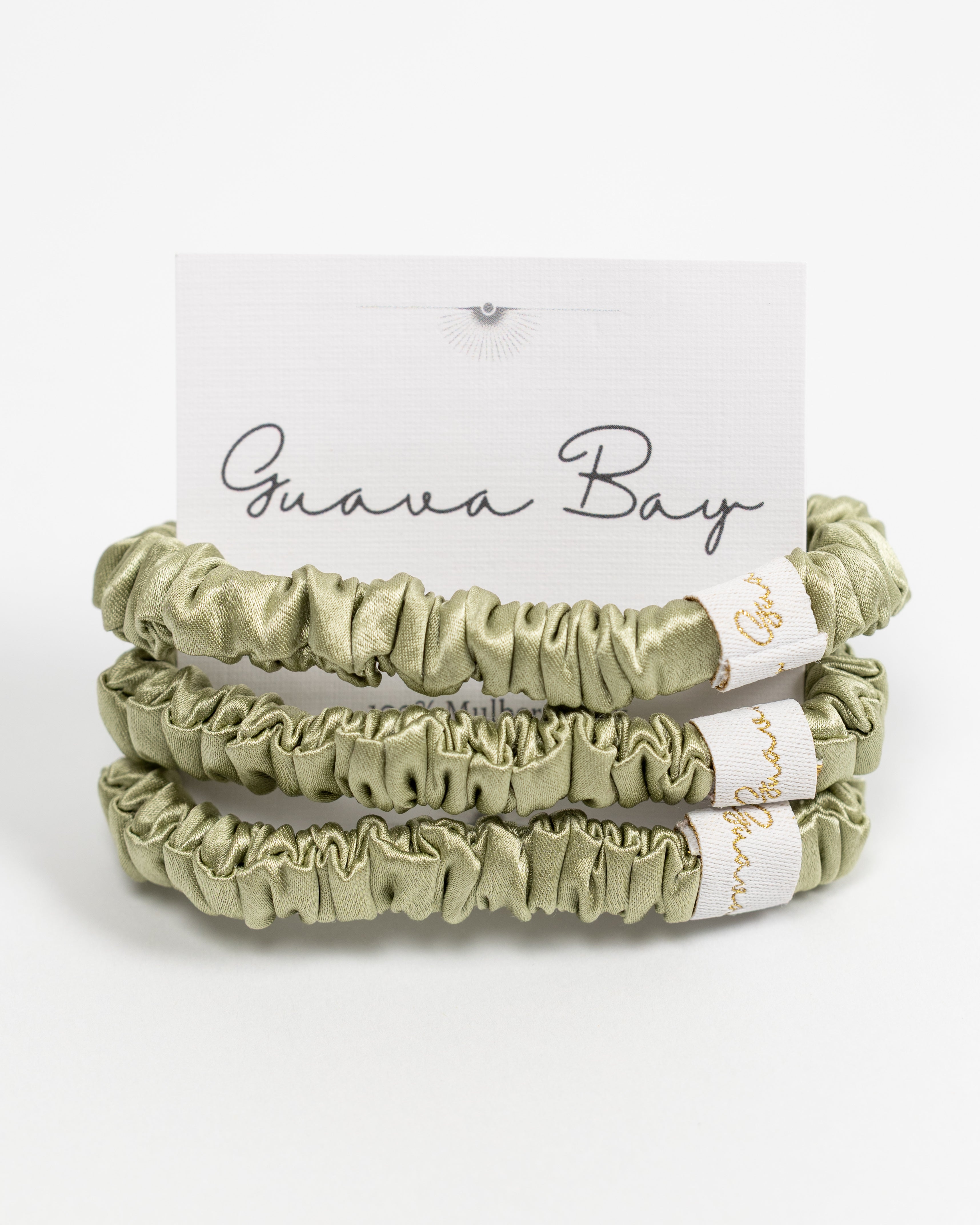 Mulberry Silk Skinny Set (3-Pack) - Sage Green