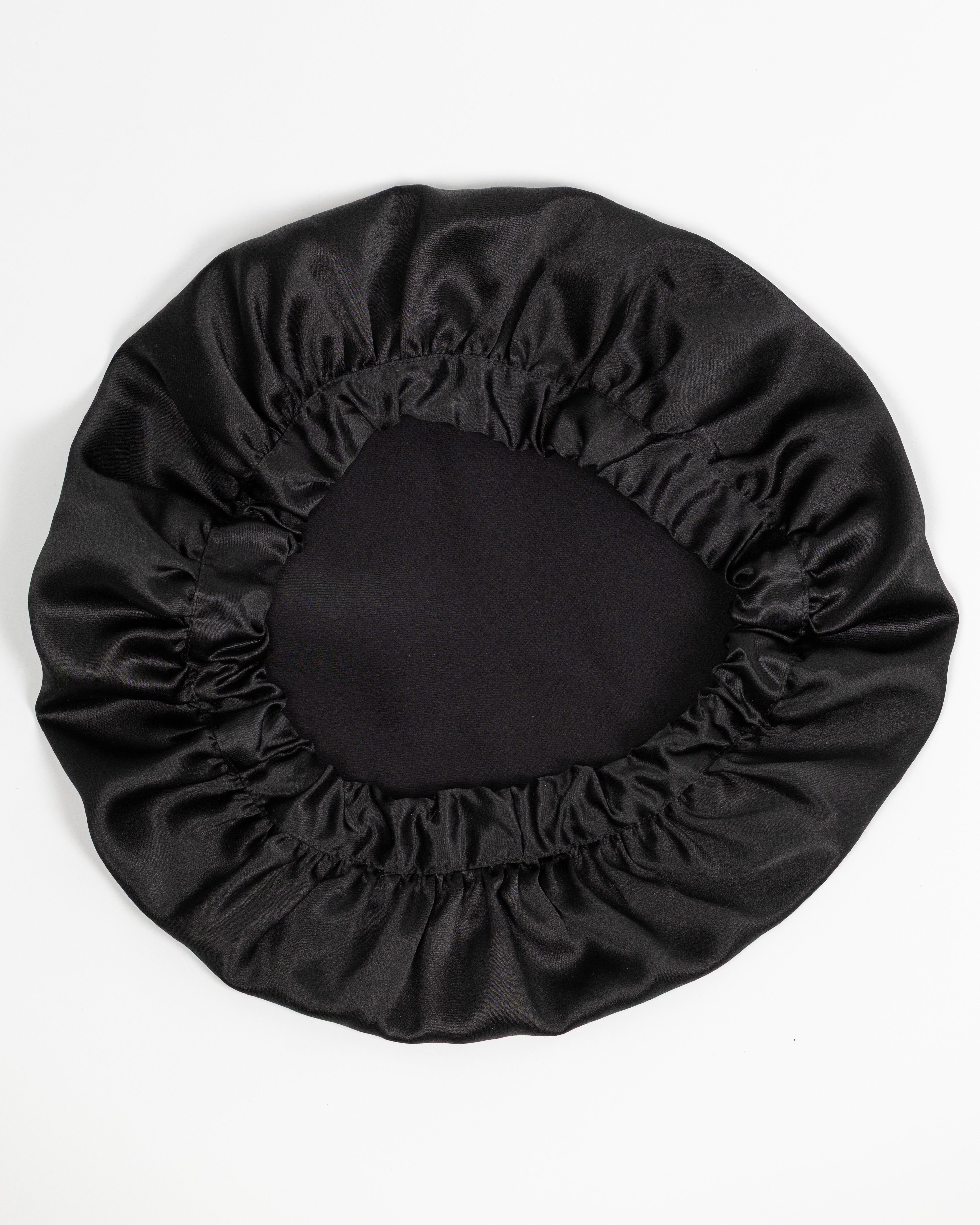Bonnet 100% Mulberry Silk - Midnight Black