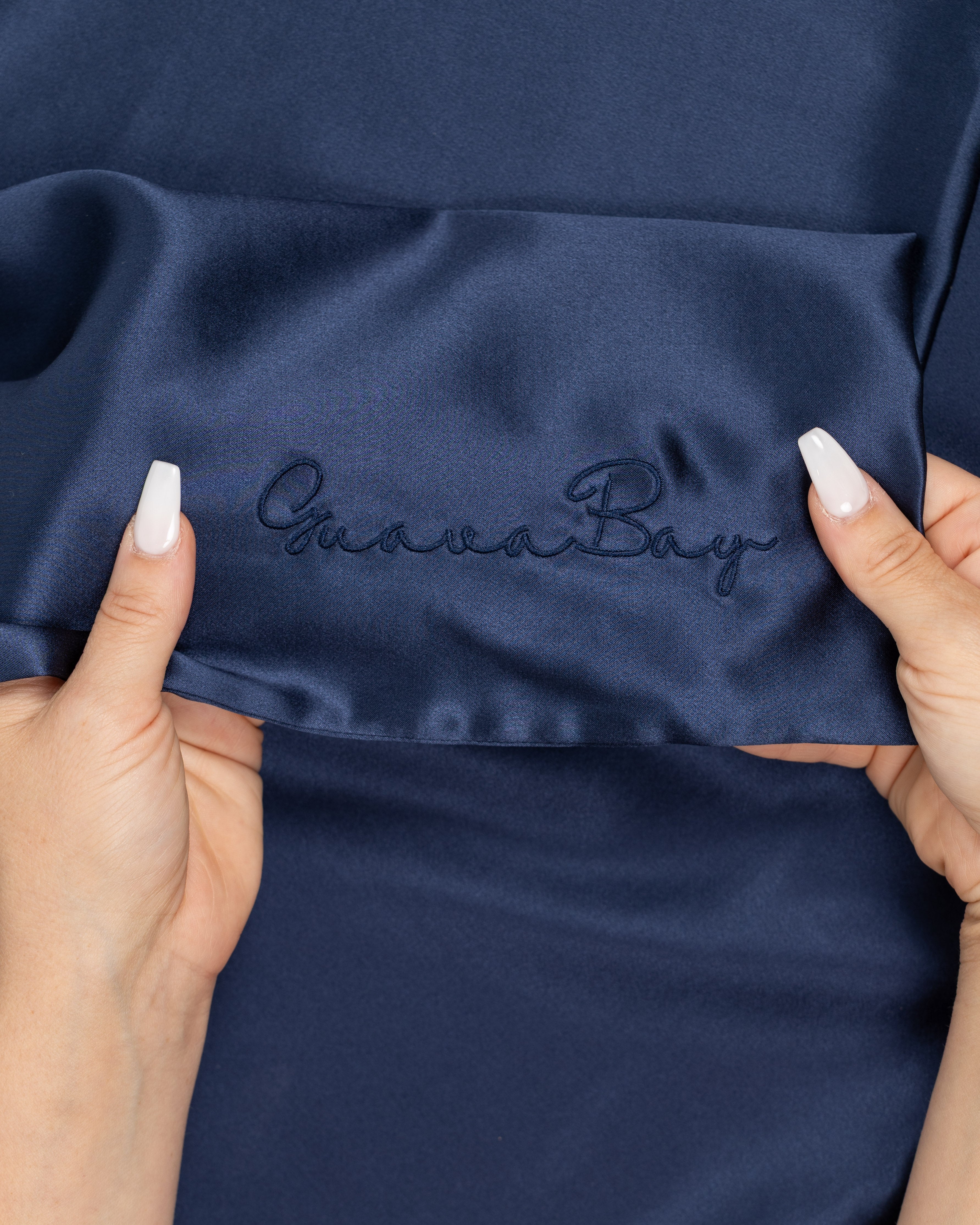 Pillowcase 100% Mulberry Silk – Navy Blue