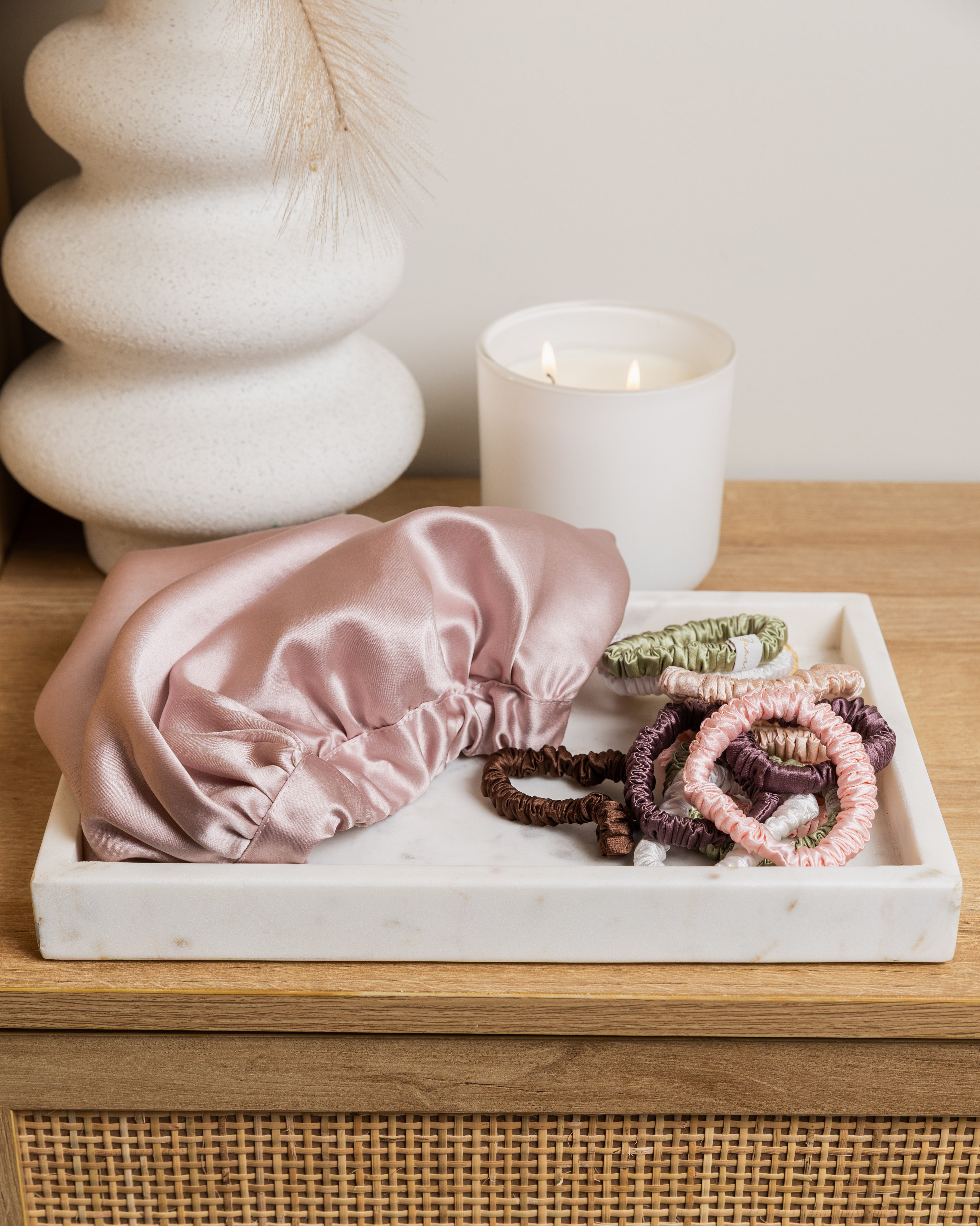 Skinny 100% Mulberry Silk - Nude Rosé