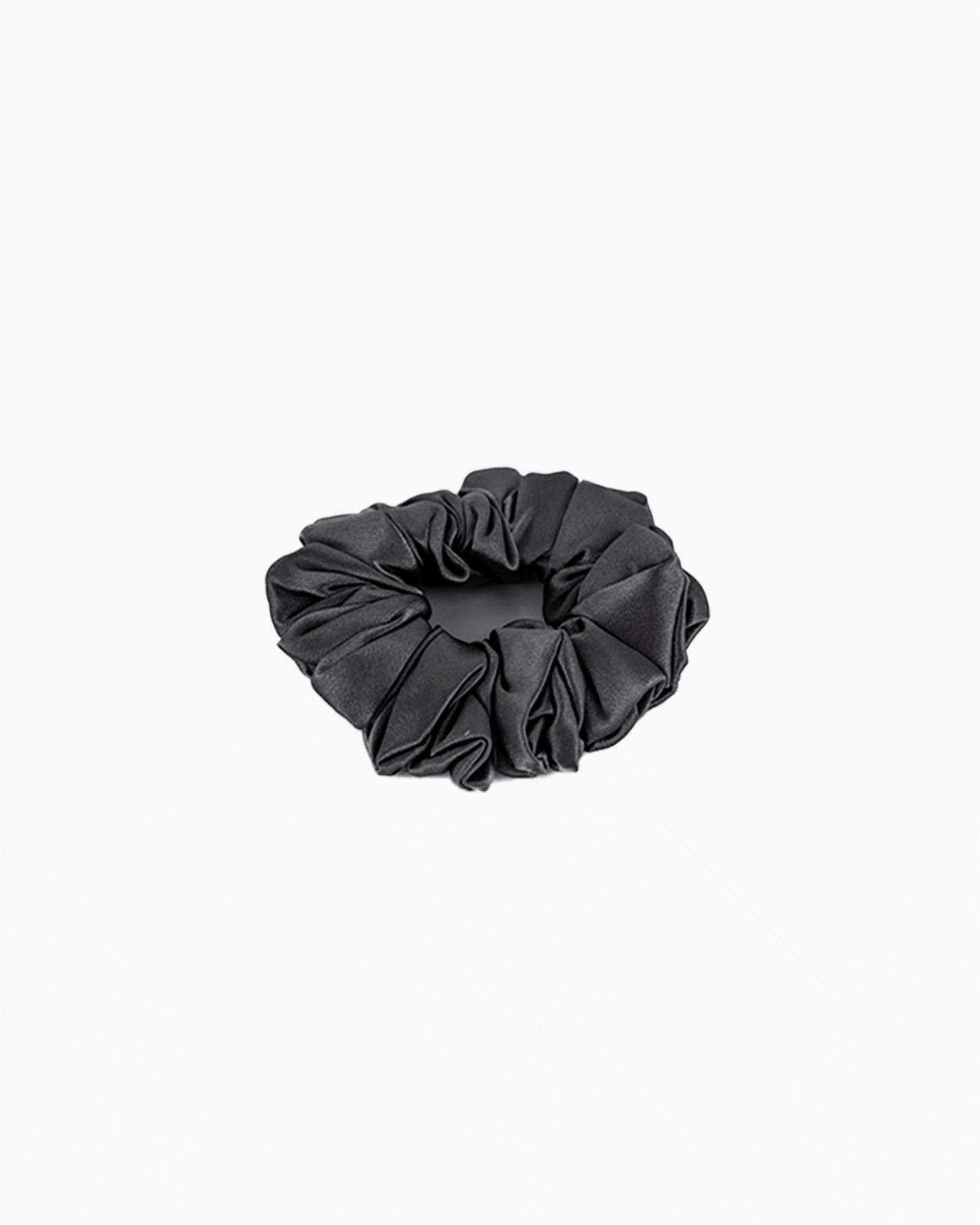 Scrunchy 100% Mulberry Silk - Charcoal
